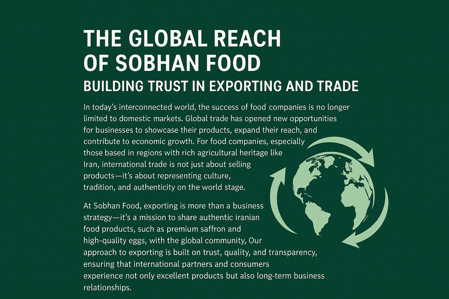The Global Reach of Sobhan Food