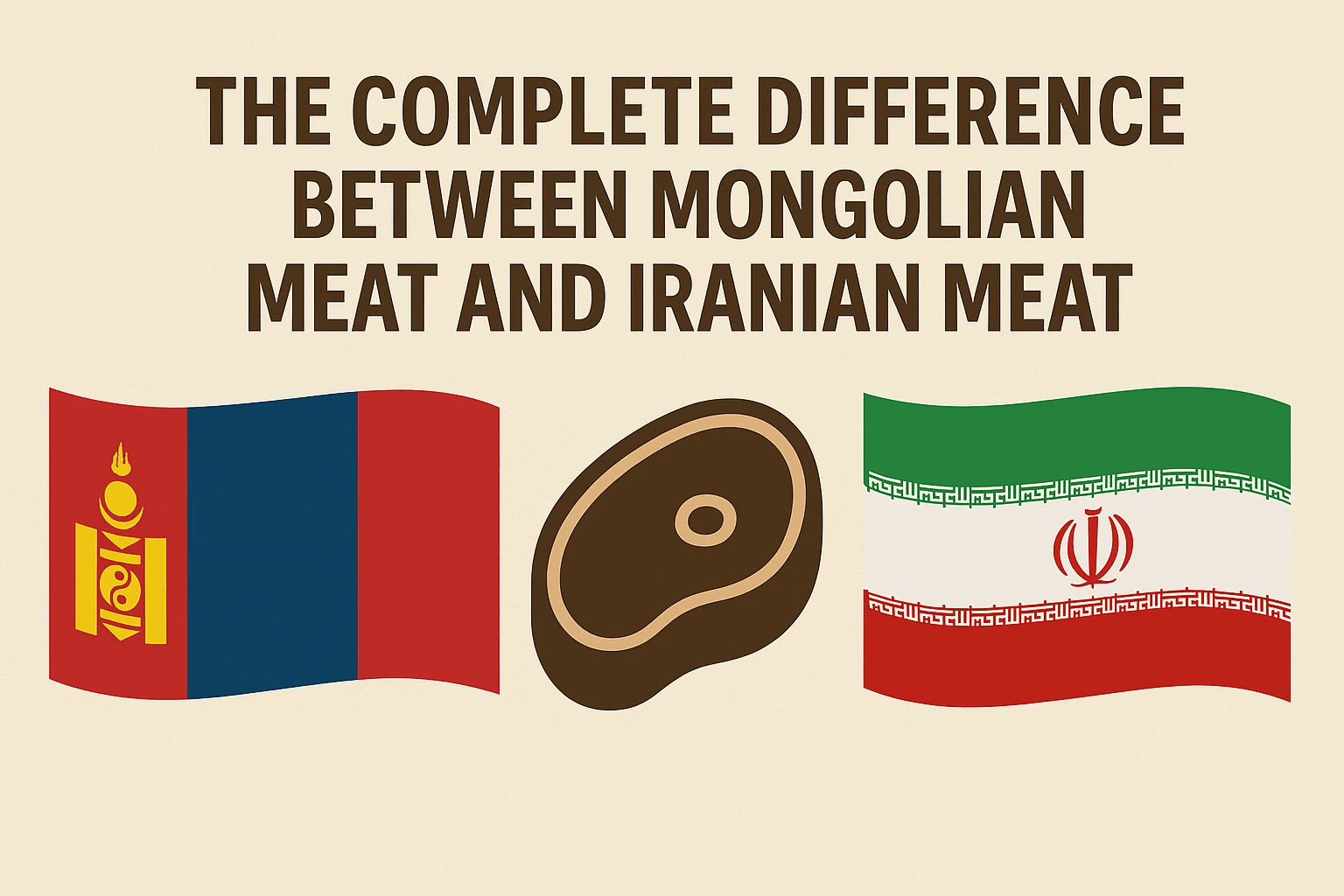 Mongolian meat and iranian meat